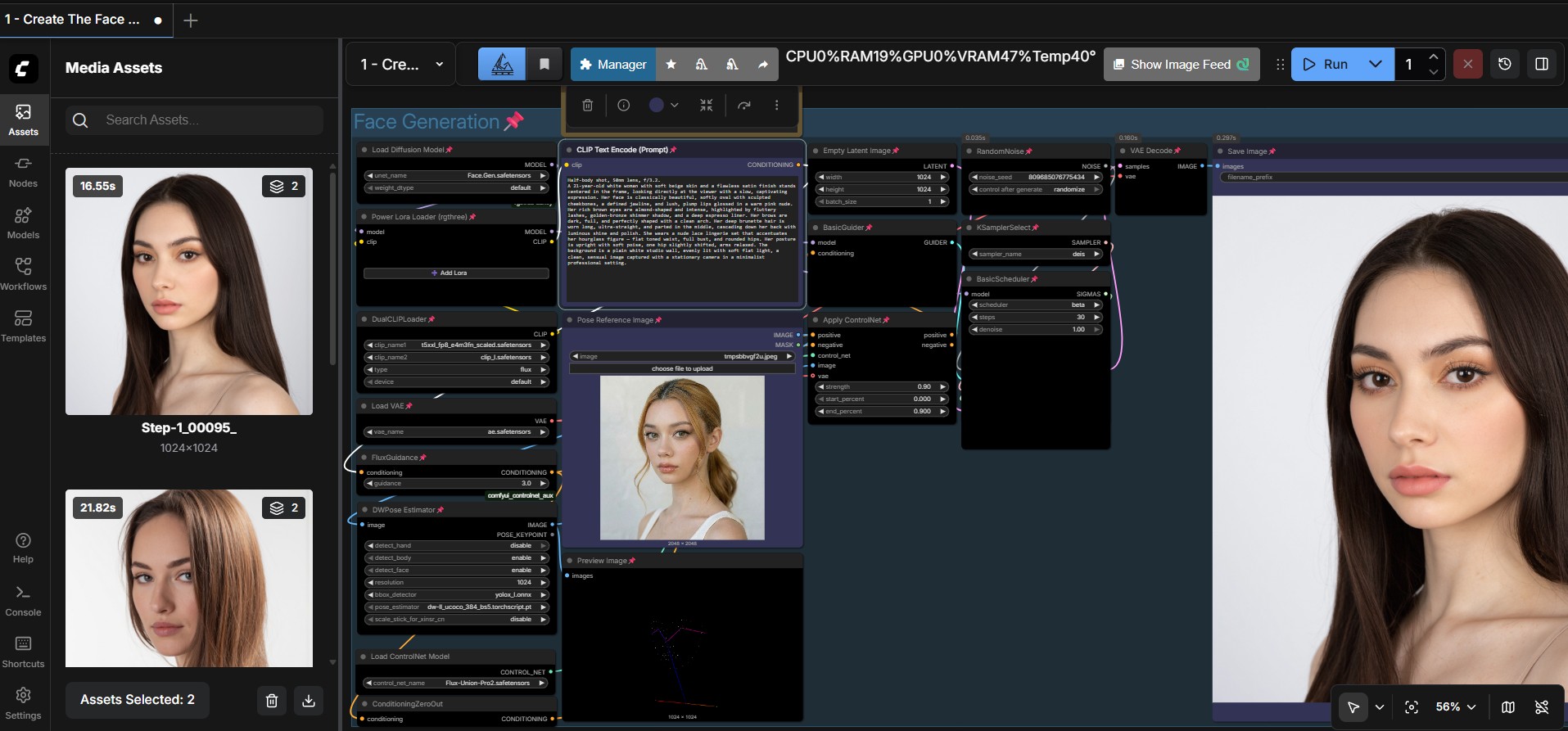 Face creation in WAN 2.2